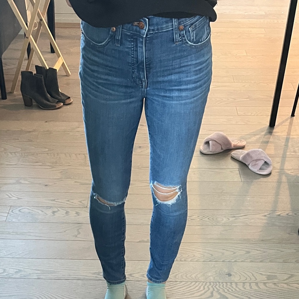 Madewell 9” high rise skinny crop